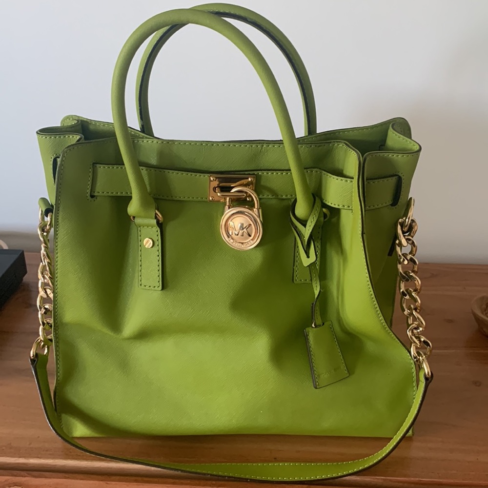 Michael Kors Neon Green Satchel Bag